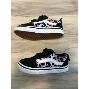 Vans Toddler Ward V sneakers animal cheetah lilac rose print purple sz 8